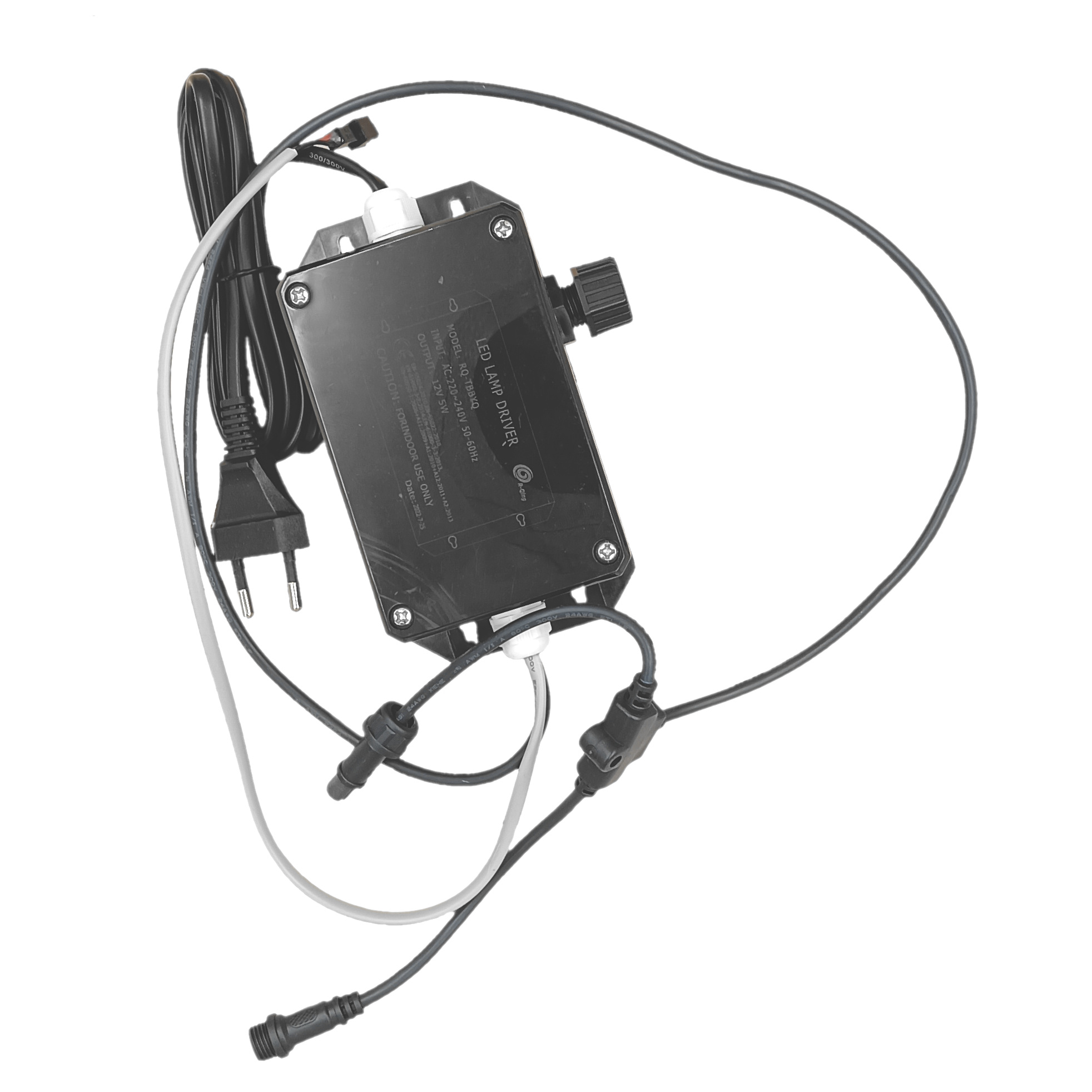 Adapteris LED lampai, melns